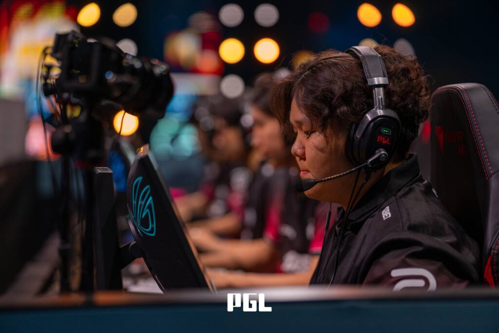 It’s a photo of Counter-Strike 2 players from the team The MongolZ during the playoffs stage at the CS2 esports tournament PGL Cluj-Napoca 2026 — in the quarterfinal, playing against FURIA.