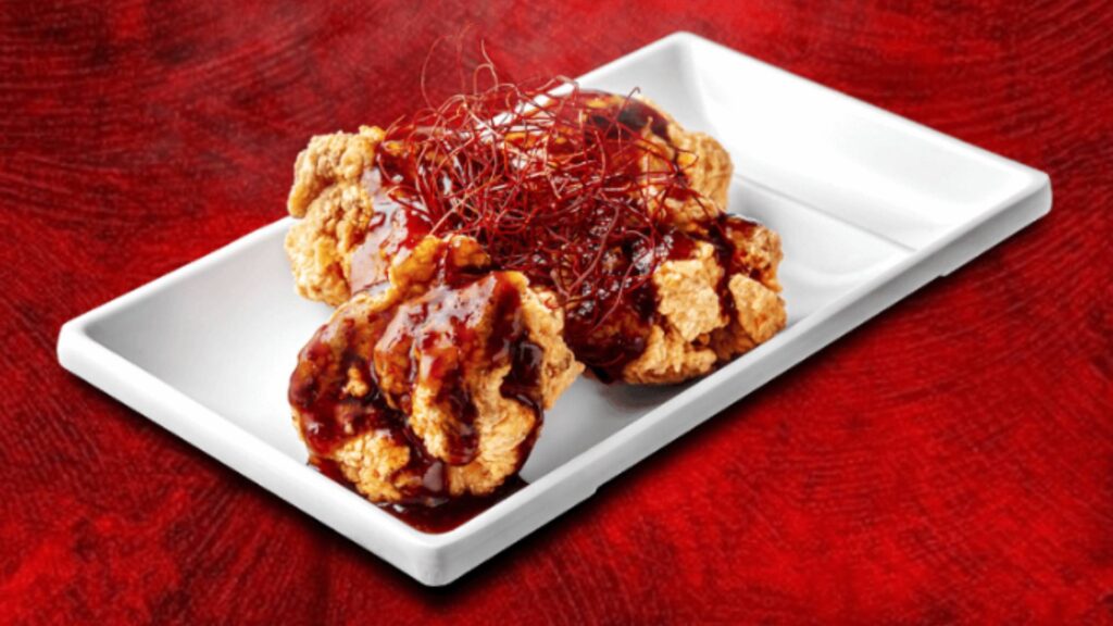 Choso’s red-scale karage from Kamukura and Jujutsu Kaisen collab menu
