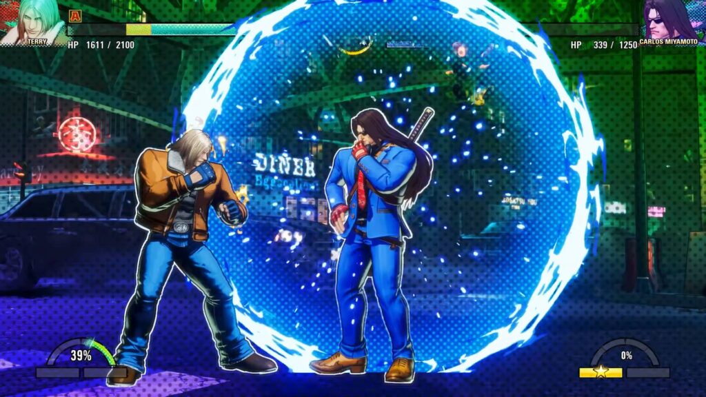 The screenshot from the FATAL FURY x Street Fighter collaboration trailer features a scene with the Final Fight character Carlos Miyamoto — he may come to FATAL FURY: City of the Wolves.