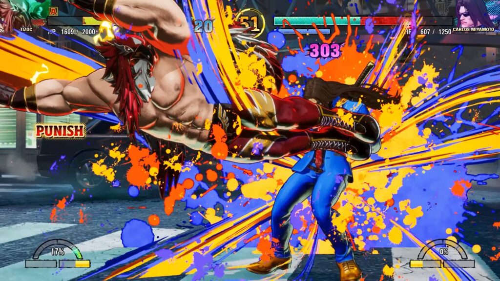 The screenshot from the FATAL FURY x Street Fighter collaboration trailer features the use of Drive Impact from SF6 Jury in City of the Wolves.