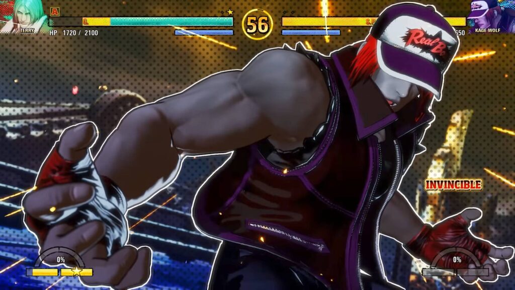 The screenshot from the FATAL FURY x Street Fighter collaboration trailer features Kage Terry, the final boss in the FATAL FURY story mode EOST.