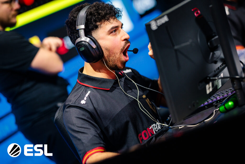 Lotan "Spinx" Giladi during the IEM Krakow 2026 quarterfinal MOUZ vs G2 - the player celebrates a nice round.