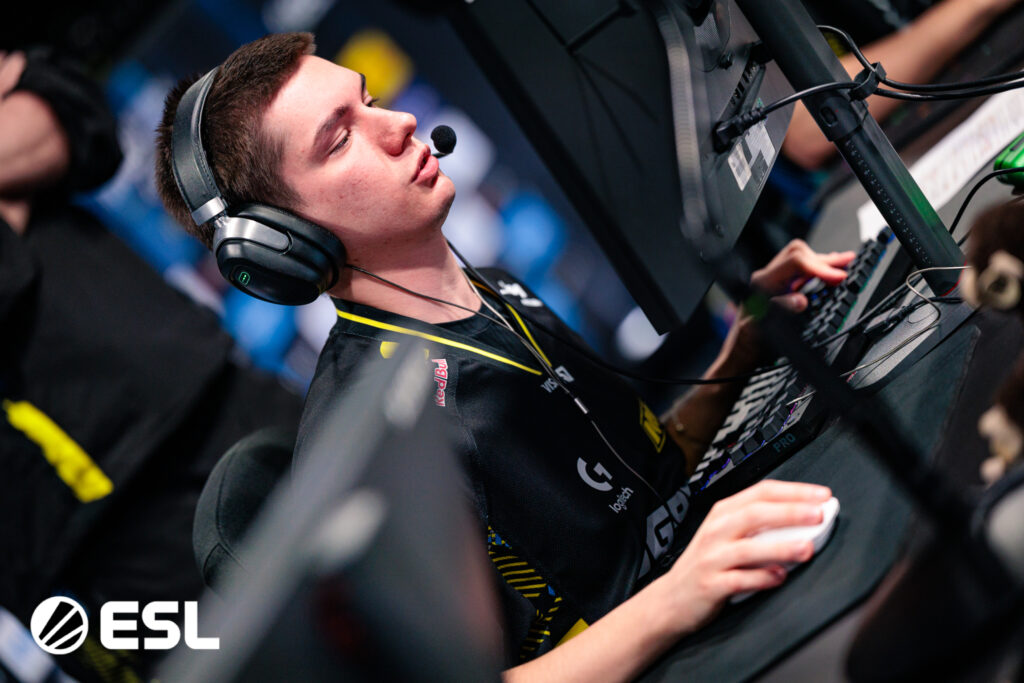 It’s a photo of the Counter-Strike player Ihor "w0nderful" Zhdanov from the team NAVI at the CS2 esports event IEM Kraków 2026.