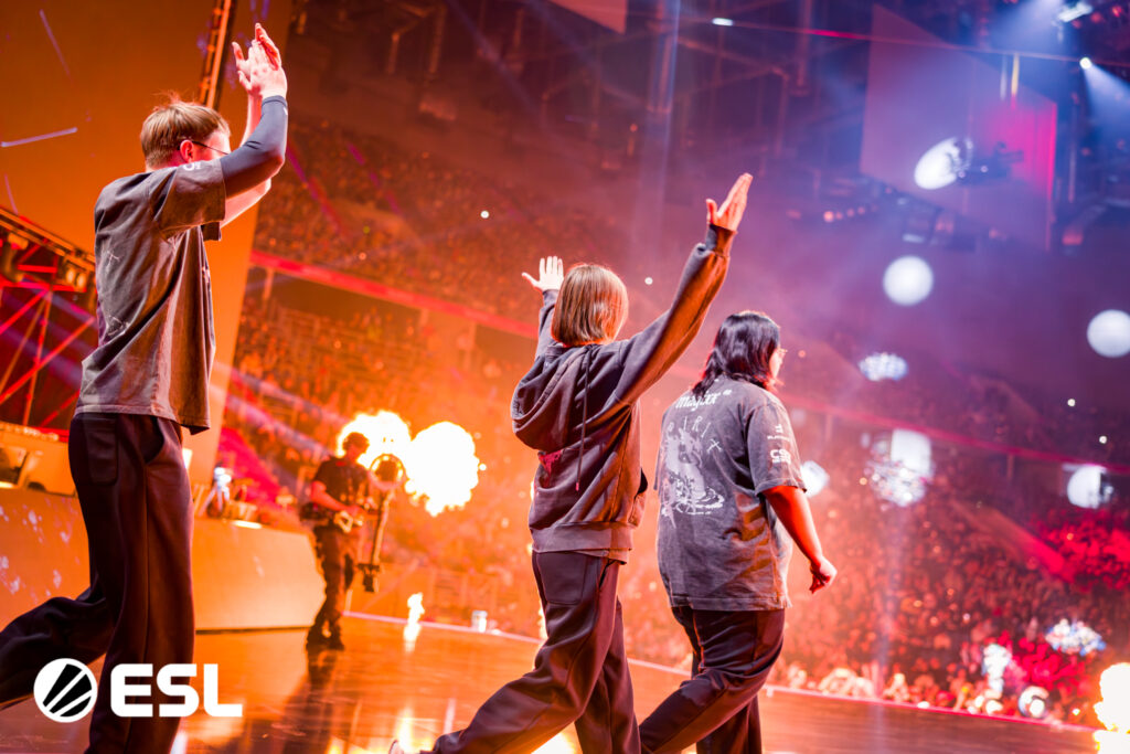 It’s a photo of the Counter-Strike esports players from Team Spirit at the CS2 esports event IEM Kraków 2026.