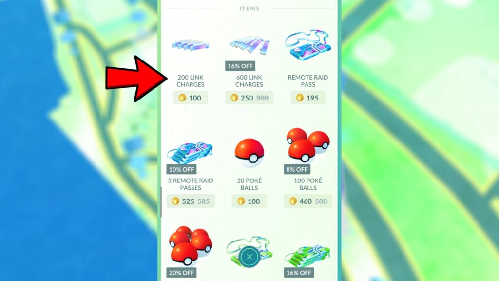 Link Charges in Shop