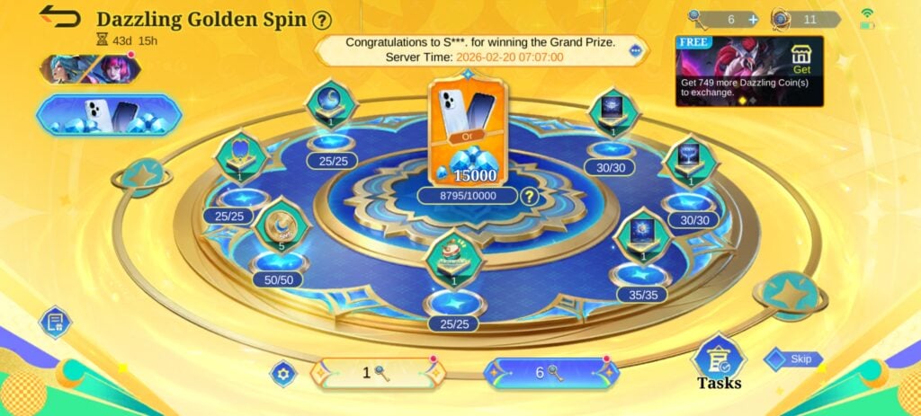 MLBB Dazzling Golden Spin - OPPO Reno15 F Phone