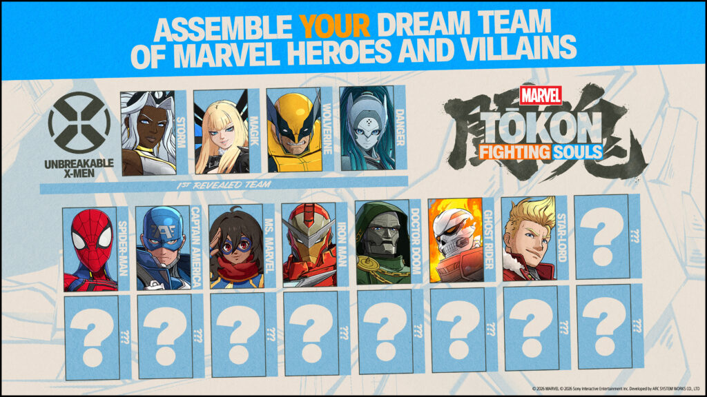 It's the official poster for the MARVEL Tōkon characters playable during the demo session at the esports tournament AWT 2025-2026 finals.