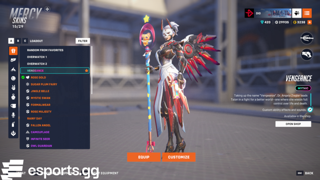 Mercy gets second mythic skin in Overwatch
