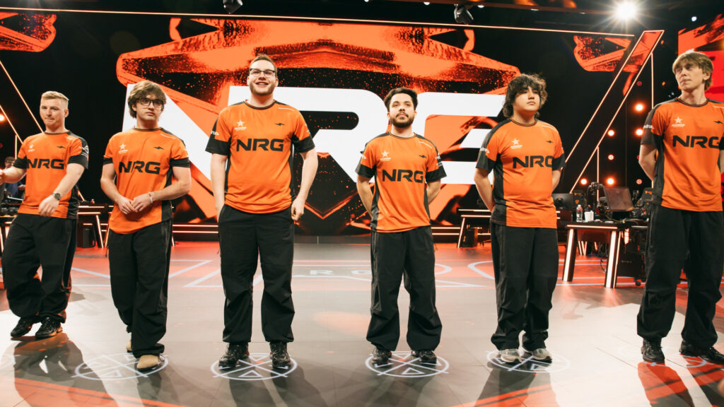 From left to right, NRG bonkar (head coach), skuba, brawk, Ethan, keiko, and mada