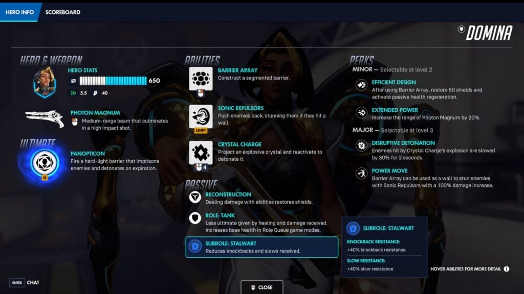 Overwatch Domina abilities