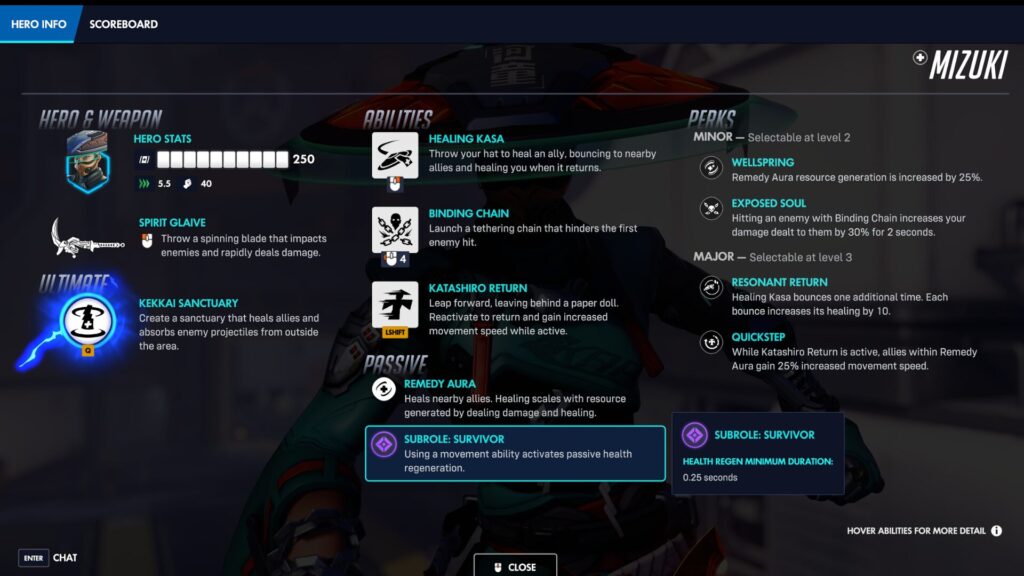 Overwatch Mizuki abilities