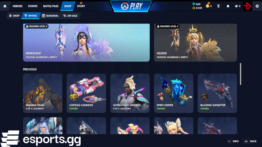 Overwatch mythic weapon skins