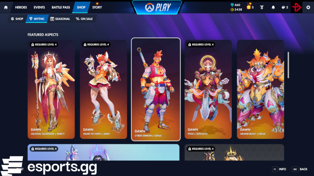 Overwatch Dawn skins