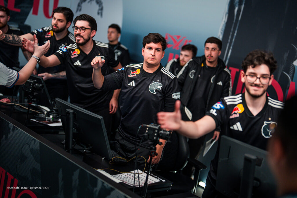 The photo of the R6 Siege X esports players from the team FURIA at the Six Invitational 2026 Groups.