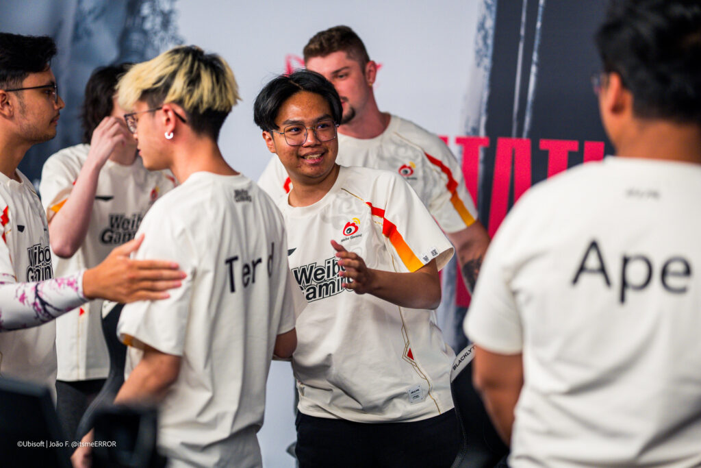 The photo of the R6 Siege X esports players from the team Weibo Gaming at the Six Invitational 2026 Groups.