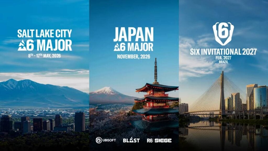 It’s the official poster that reveals the schedule and locations for Rainbow Six Siege X esports Majors in 2026.
