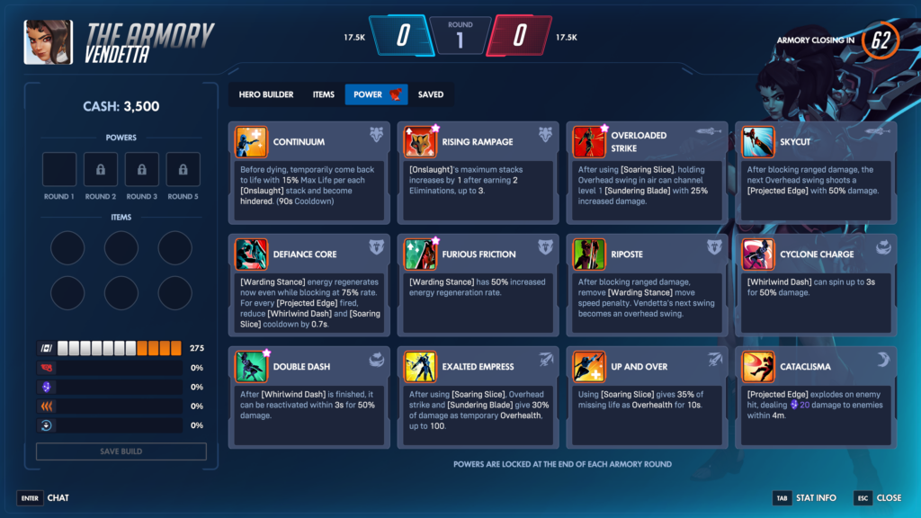 Vendetta stadium powers