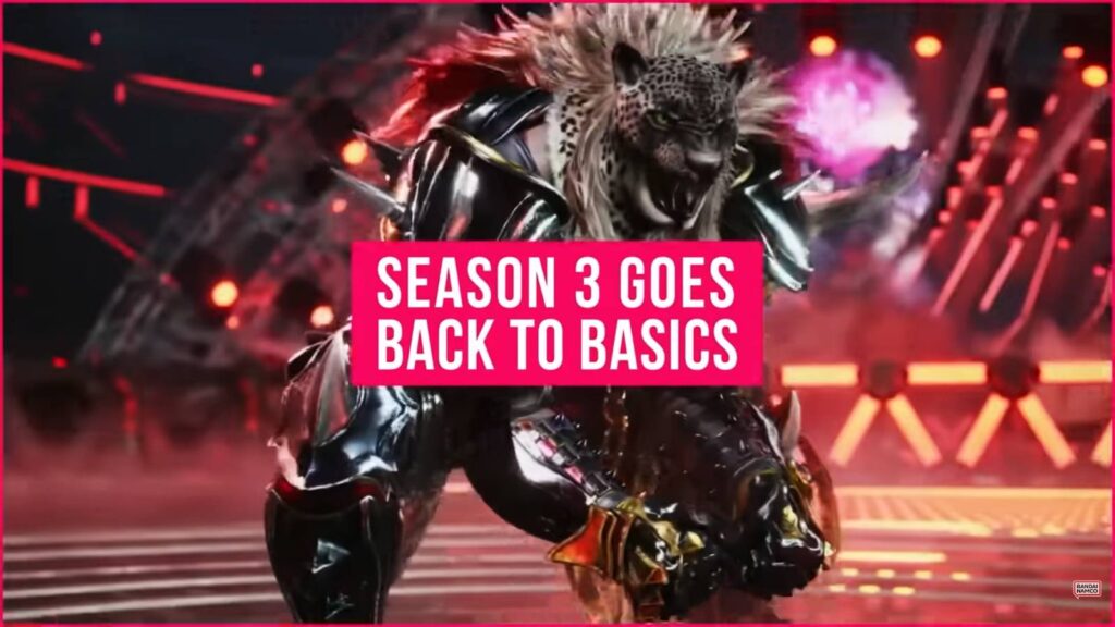 The screenshot from the TEKKEN 8 Season 3 reveal trailer shows the developers' promise to bring the game back to basics.