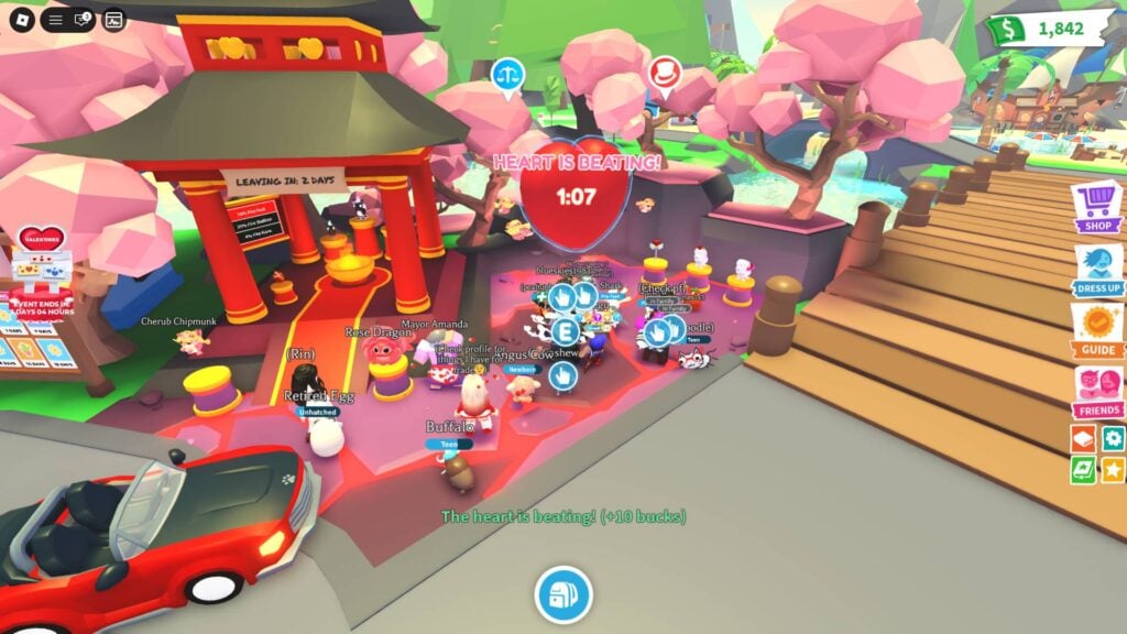 The Valentine's Heartbreak Event, which can give free bucks, which can be used to purchase pet eggs