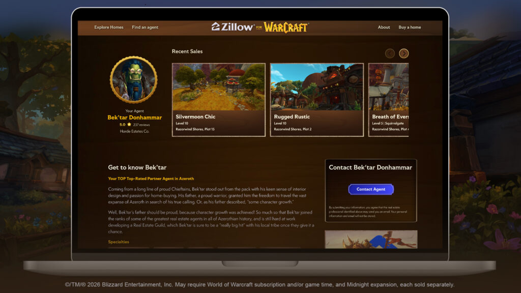 Zillow for Warcraft