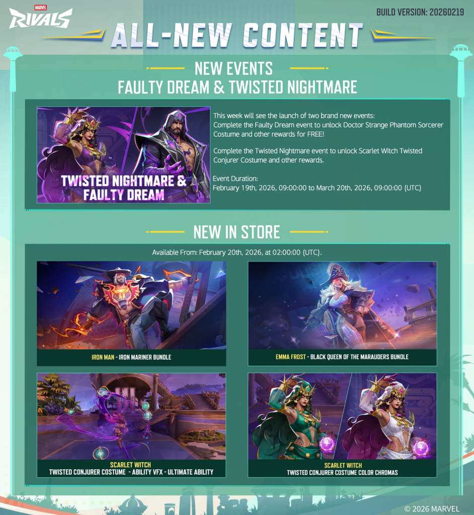 Marvel Rivals patch notes February 19 