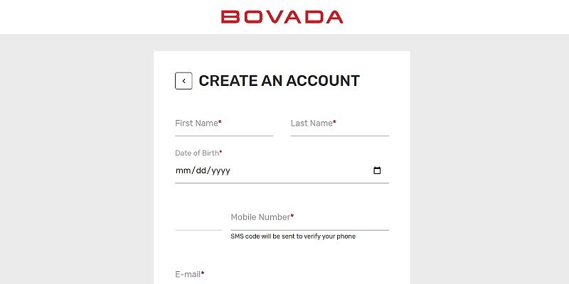 Bovada account