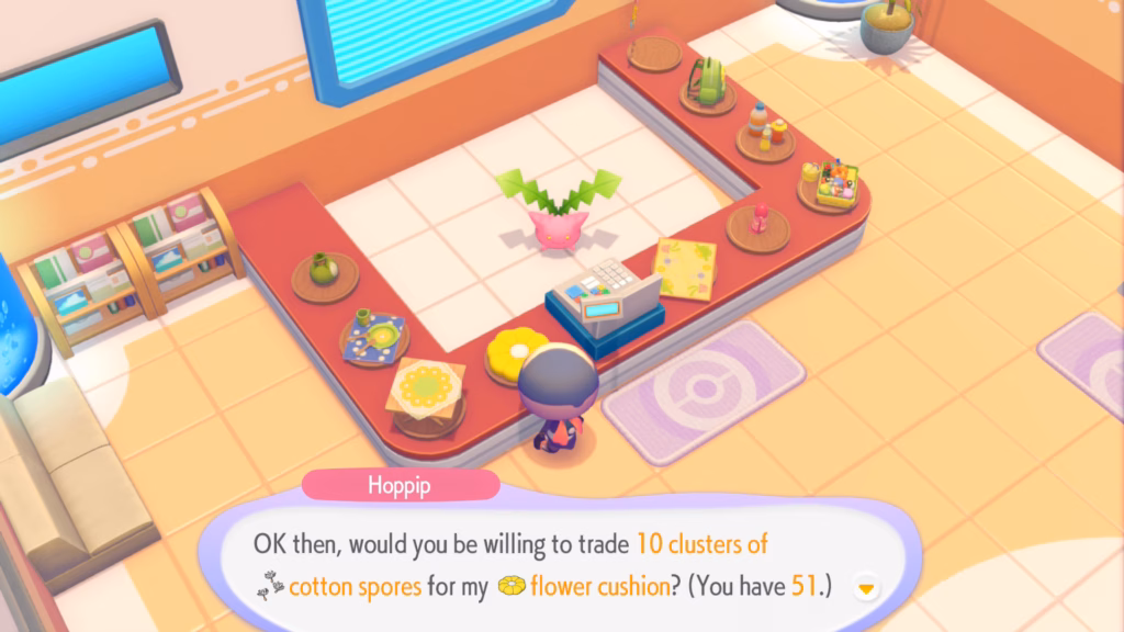 Buying event items to Hoppip in Pokémon Pokopia