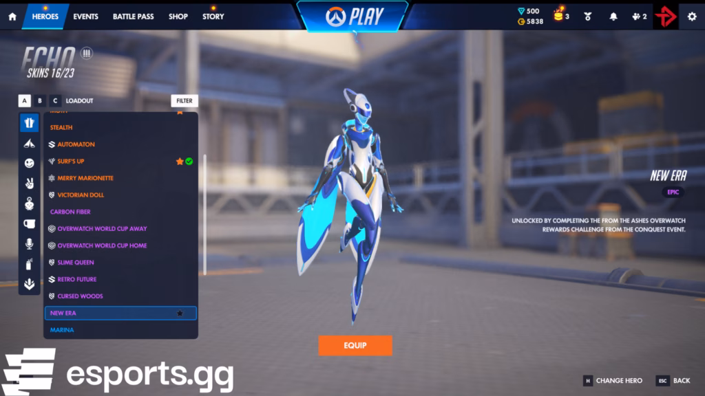 Overwatch New Era Echo skin 