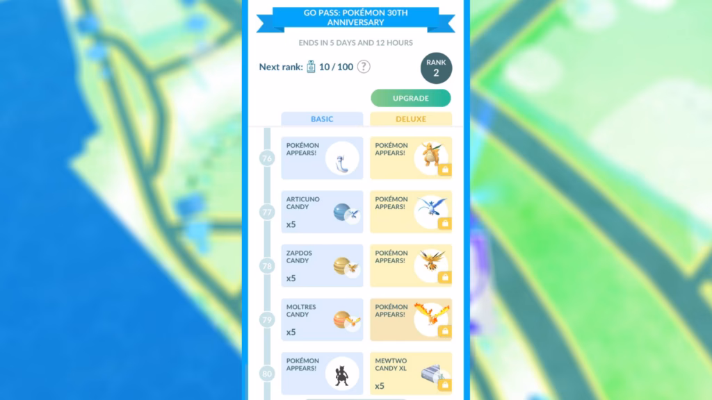 Pokémon 30th Anniversary GO Pass rewards