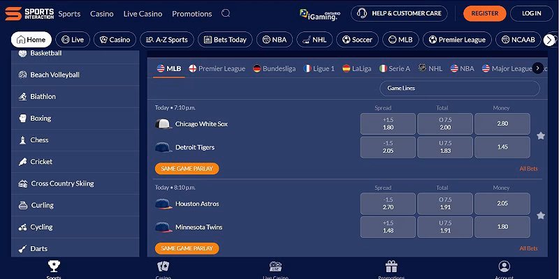 Sports Interaction Sports CA