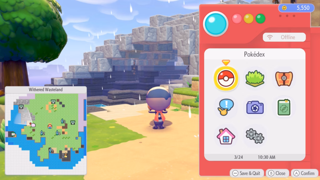 The cave area containing Squishy Clay in Pokémon Pokopia's Withered Wasteland