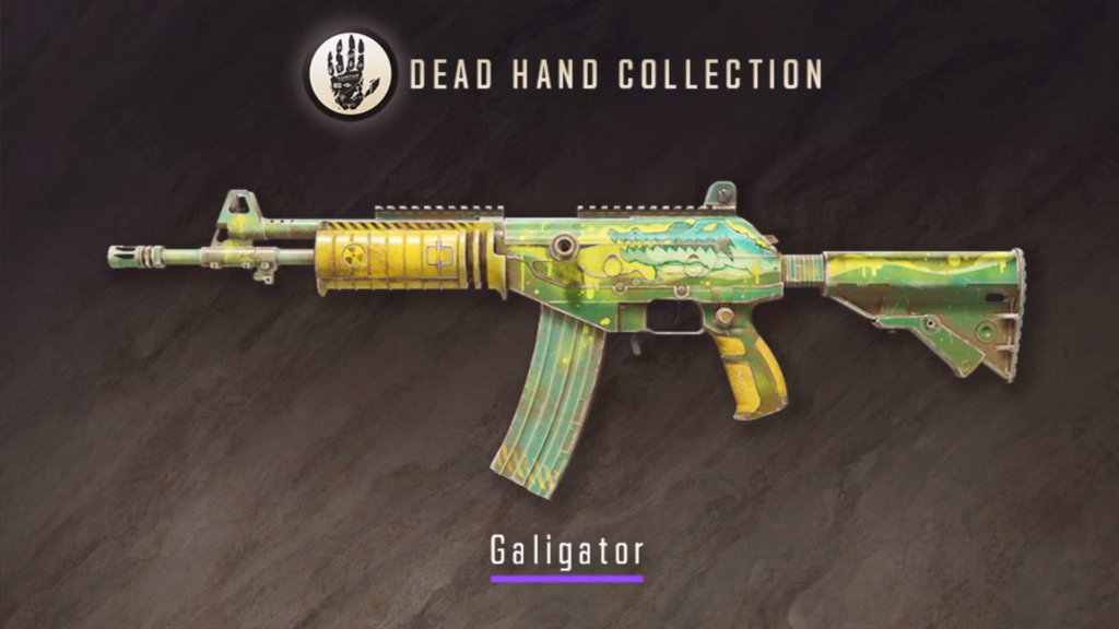 The image reveals the look of the Galil AR | Galigator from the CS2 Dead Hand Collection.
