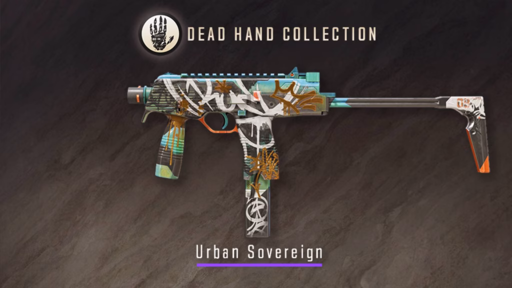 The image reveals the look of the MP9 | Urban Sovereign from the CS2 Dead Hand Collection.
