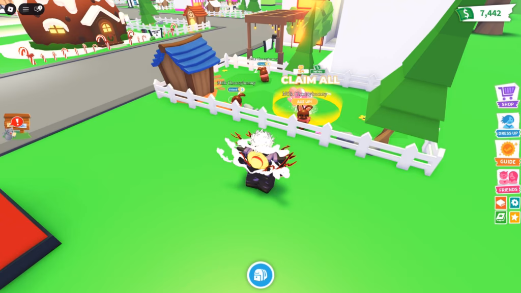 A pet about to age up in a Pet Pen