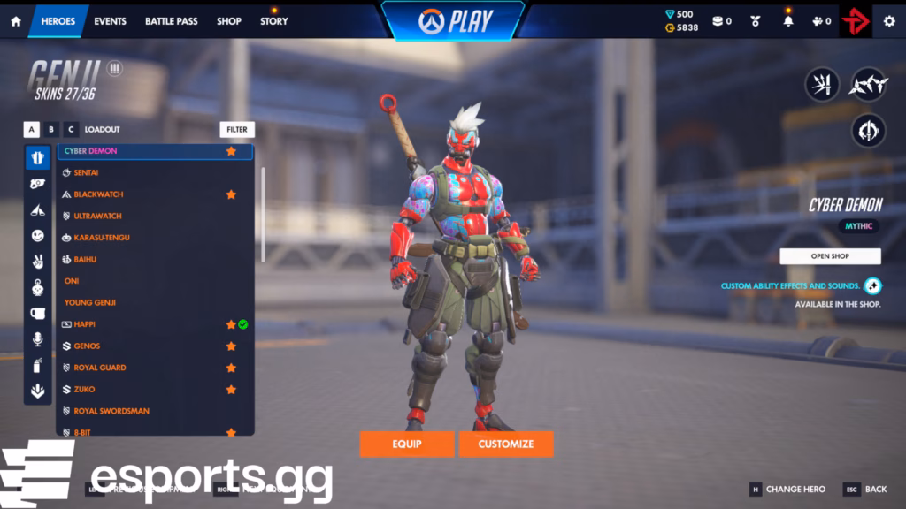 genji mythic skin