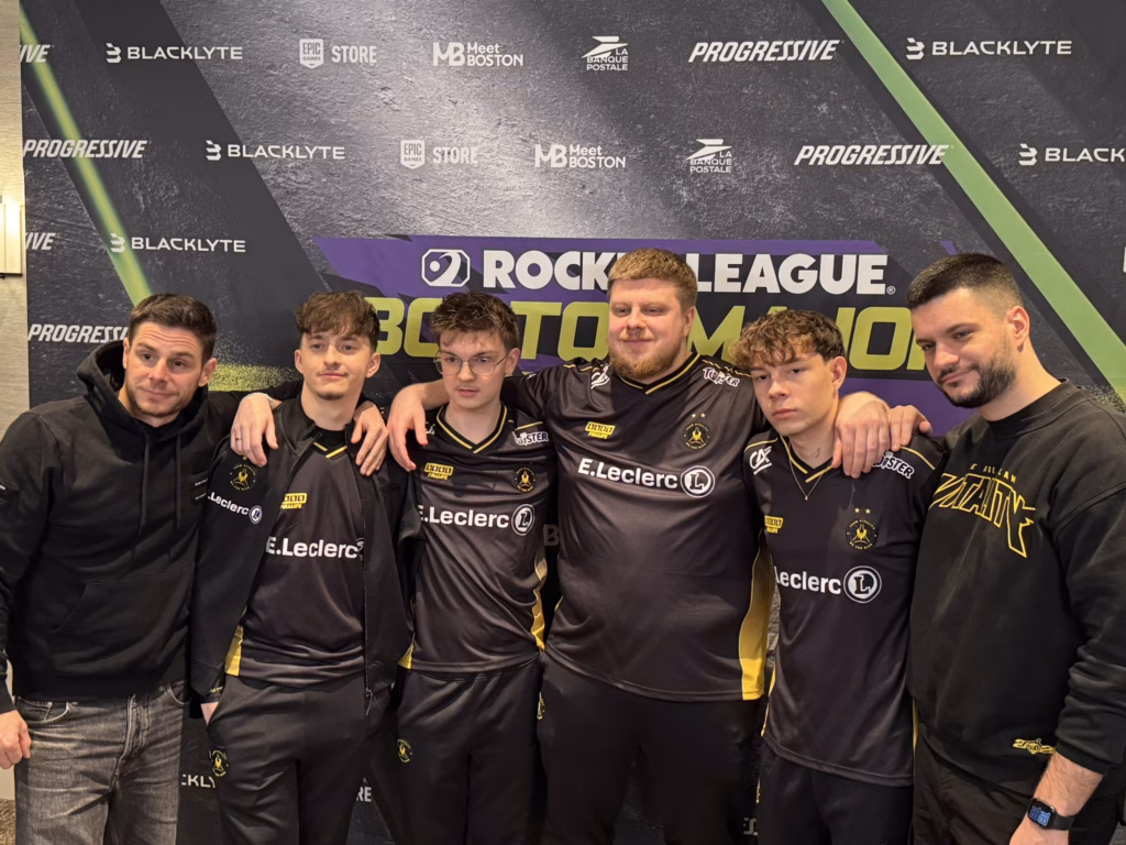 It’s a photo of the Rocket League Team Vitality - before the RLCS 2026 Boston Major, a team photo for the media.