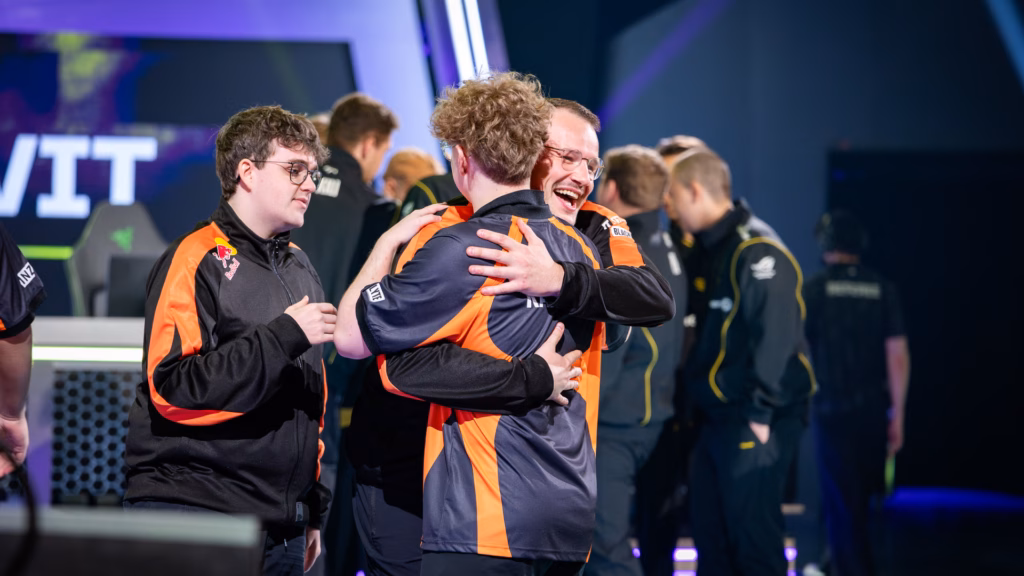 FNC kaajak hugging the staff members 